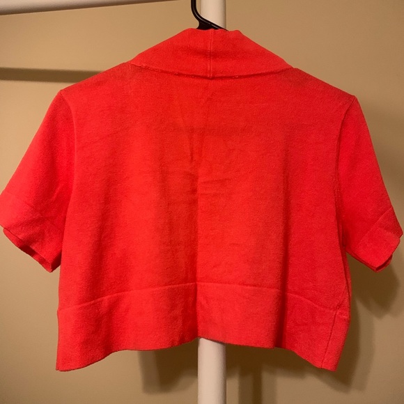 Orange Cropped Cardigan - Picture 2 of 3